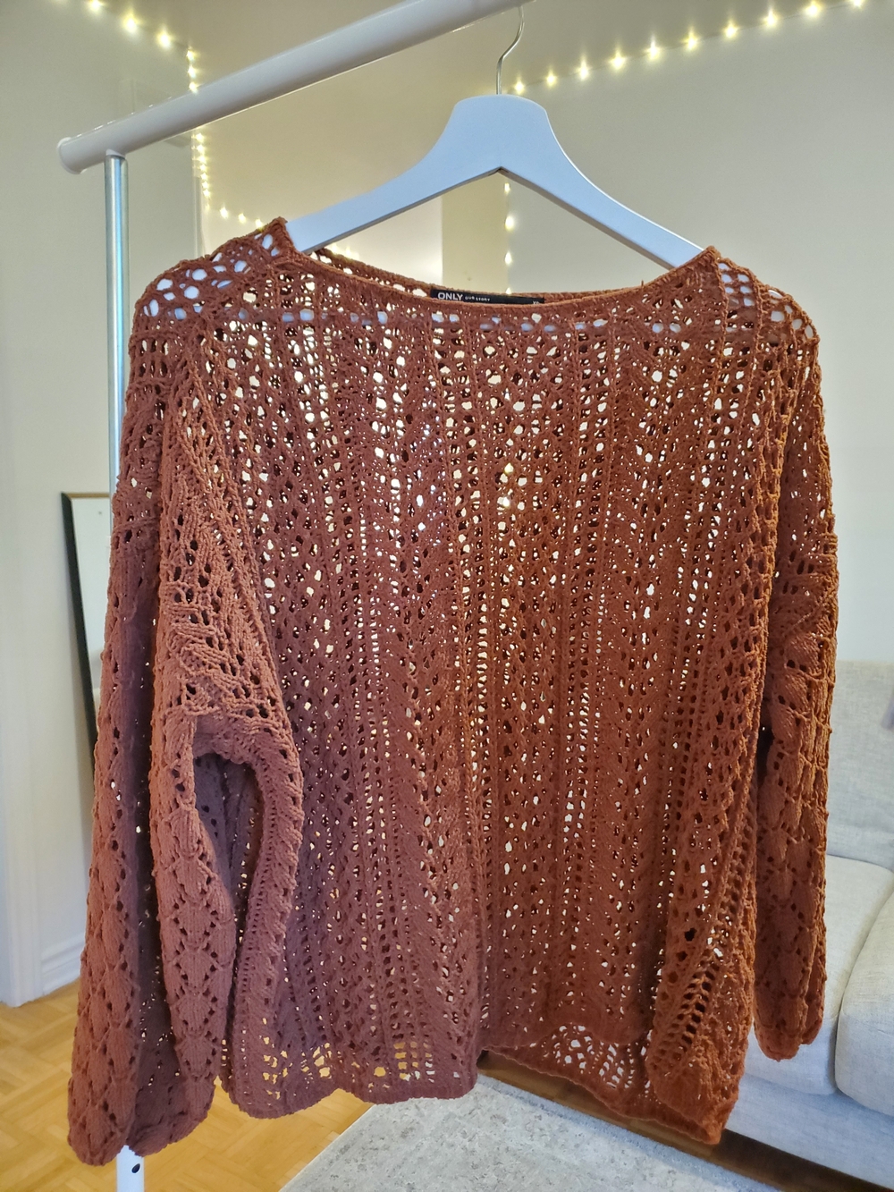 Open-Weave Crochet Sweater - Picture 2 of 3